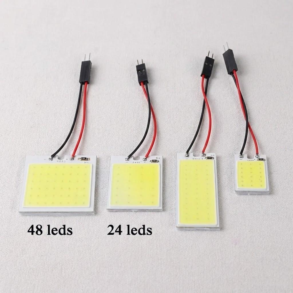 2 Pcs 10 Pcs 18 24 48 White Reading Lamp LED T10 Bulb LED Car Parking Interior Panel Light Festoon Lamp