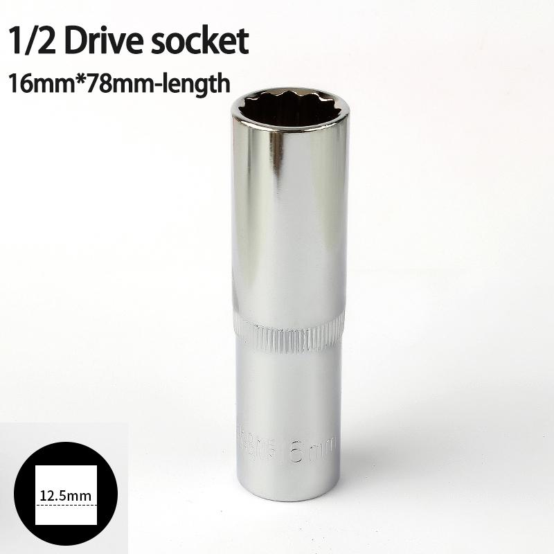 1 шт. 12-гранная 78 мм зеркальная глубокая головка 1/2" привод бита Torx трещоточный ключ адаптер инструмент часть 8-32 мм инструменты для ремонта автомобиля