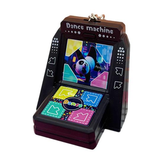 Мини-аркадный танцевальный автомат с брелоком и музыкальной реакцией, портативная игровая консоль для детей и взрослых, работающая от батареек, танцевальный игровой автомат, брелок, игрушка