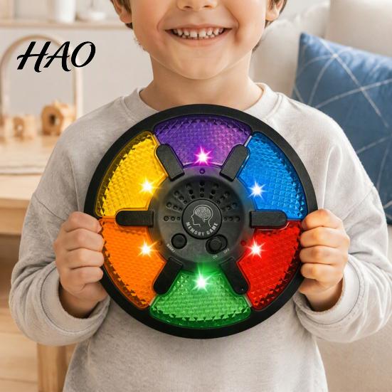 Concentration Building Toy Electric Memory Challenge Game Toy, 6-Color Light-Up Buttons Game, Kids Brain Teaser Training Machine for Adults