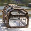 Retro Storage Box Jewelry Cosmetics Organizer Sturdy Structure Transparent Design Solid Jewelry