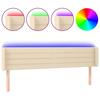VidaXL LED Headboard Bedroom Furniture Double Bed Accessory Head of Bed Frame Interior Cream 3123395
