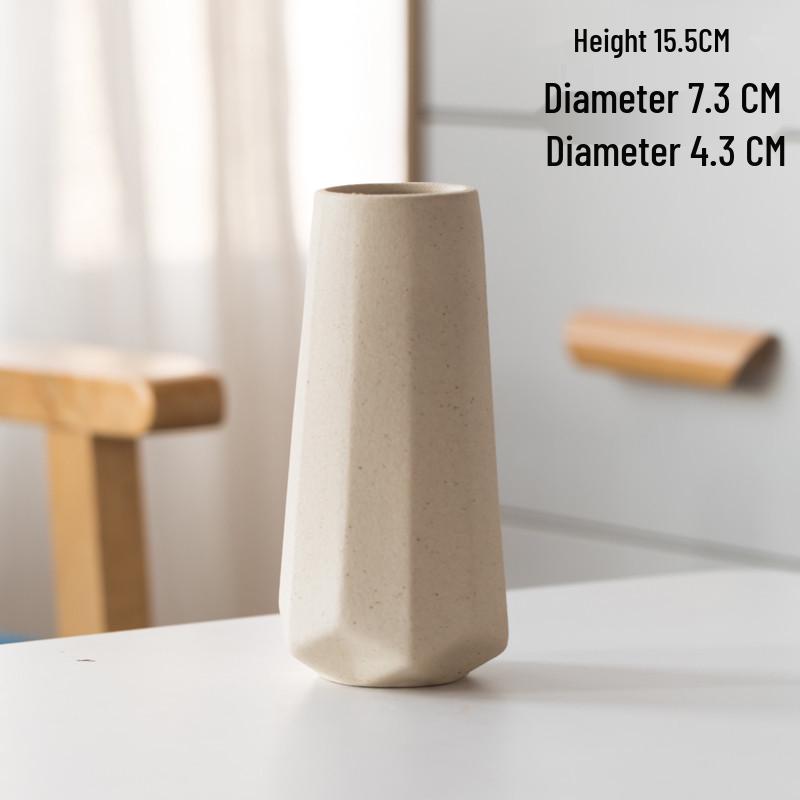 Скандинавская ретро керамическая ваза цвета ржавчины с черными пятнами