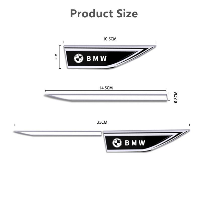 Stainless Steel Car Fender Side Blade Sticker, Body Protective Decal for BMW M Performance E36 E46 E60 E90 E92 F10 F30 X2 R111