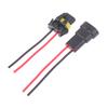 1/2PCS 9005 Single Slot Bulb Socket With 10CM Wire - Waterproof Headlight And Fog Lamp Male Plug Adapter For Automotive Use