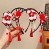 Braid Hair Children Wig Headband Flower Hanfu Hair Sticks Simple Chinese New Year Headwear  Baby