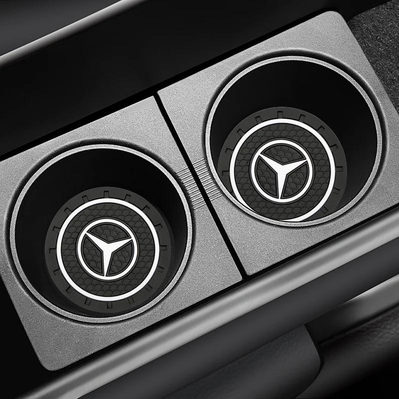 2025 Горячие 2 шт. Водонепроницаемая подставка под стакан для автомобиля, нескользящая подкладка под стакан для Mercedes Benz W203 W206 W220 W205 W211 W212 W201 W210 W108 A