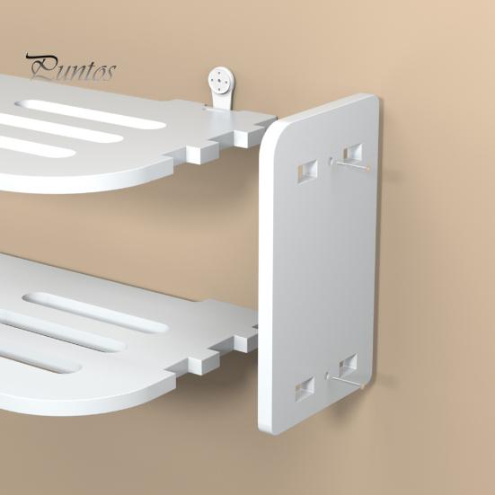 Настенная полка, маршрутизатор, органайзер для удлинителя, двухслойная конструкция, прочная несущая способность, простая установка, плавающая стойка, настенный держатель
