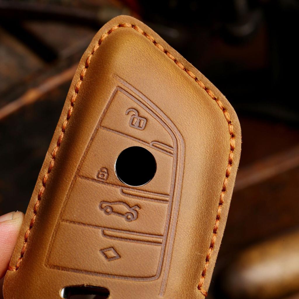 Роскошный кожаный чехол для ключей HALLMO ручной работы для BMW X1 X3