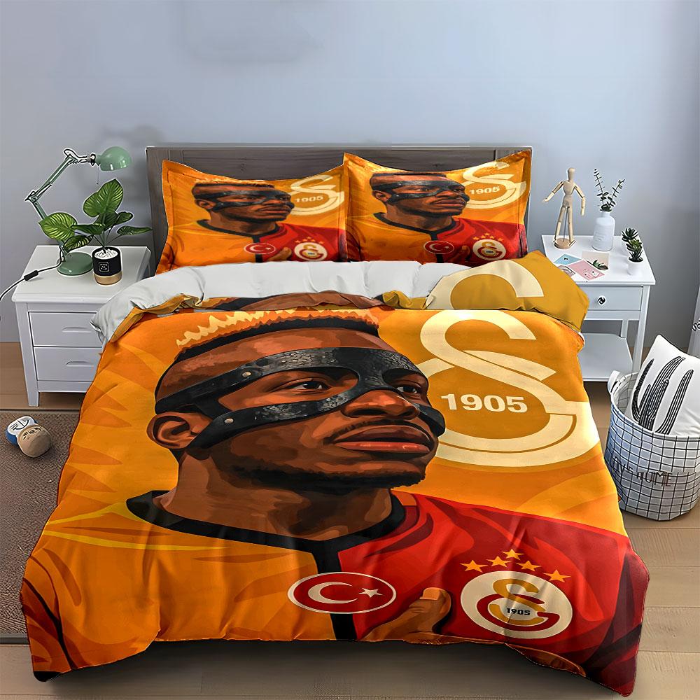 Football player portrait design. Bedding sets Duvet cover sets Duvet covers Pillowcases(1*Duvet Cover 2*Pillowcases without duvet insert)