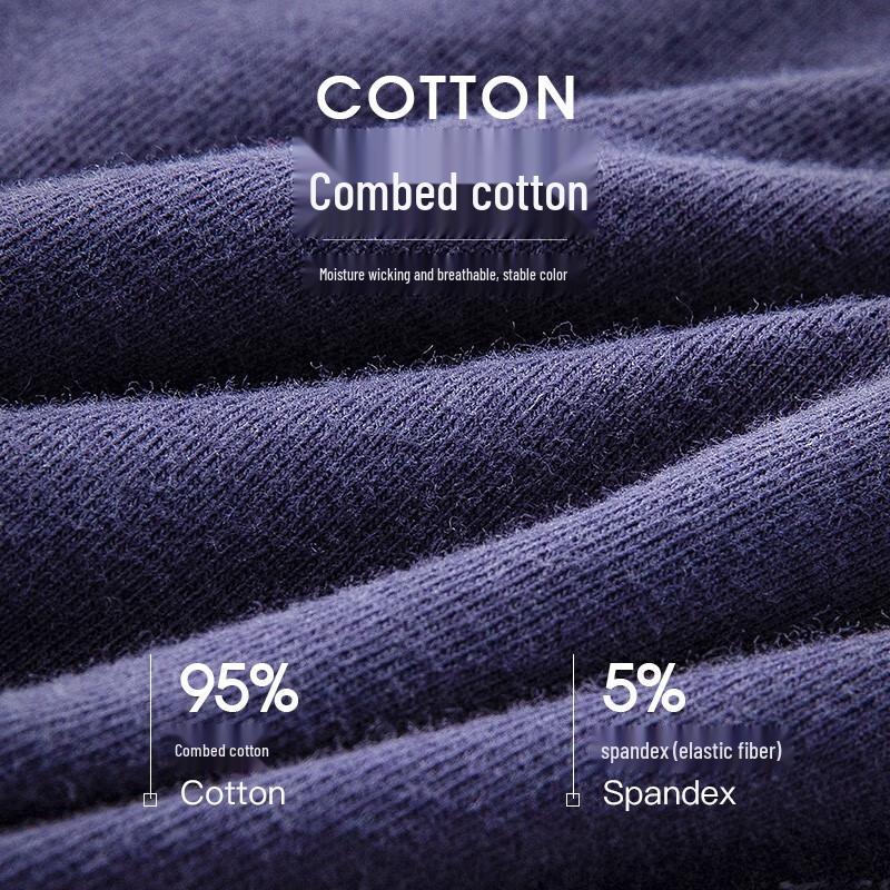 LANGSHA Мужские хлопковые трусы-боксеры средней посадки