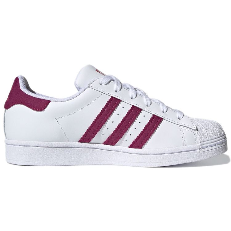 Adidas Оригинальные кроссовки Superstar с амортизацией, низкие, женские кроссовки, бело-фиолетовые S42645