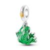 Green Color Charms Fit Bracelets 925 Silver Avocado Clover Bead Cactus Chameleon Zircon DIY Jewelry Charm
