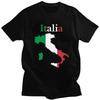 Мужские футболки с индивидуальным дизайном Классическая карта Италии Флаг Итальянский Патриотическая футболка Streetwear Футболки Оверсайз Мерч