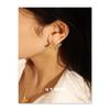 French Vintage Clover Necklace Earrings Set Zircon Butterfly Pendant Long Chain Women
