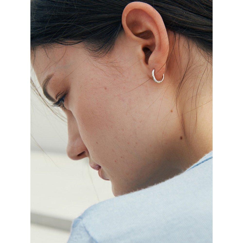 [925 Silver] Deux.Silver.131 / Basic Earring (2 Size)