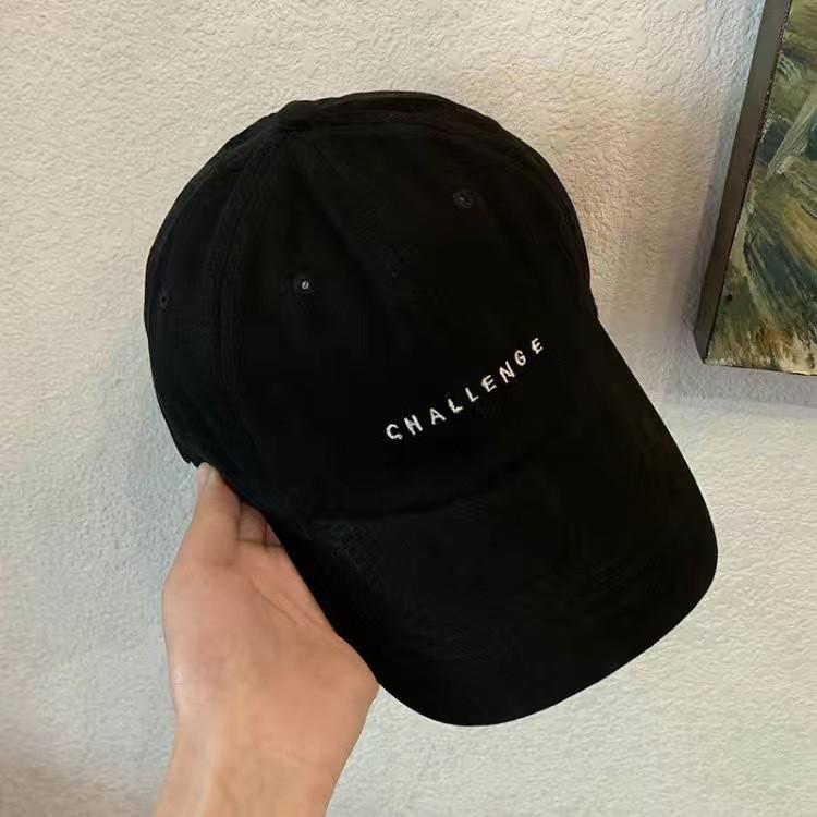 Sun Protection Baseball Cap With Wide Brim For Women And Men Cotton Embroidered Letter Design