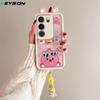 KEYSION Милый чехол с 3D-мультяшным рисунком для VIVO V29 5G с браслетом, мягкий силиконовый противоударный чехол для телефона VIVO V29 5G