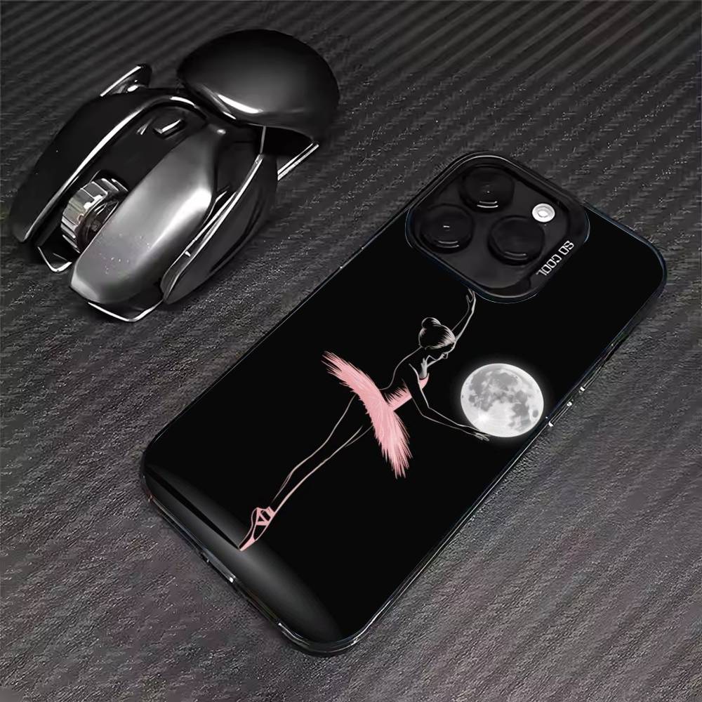 Простой чехол для телефона с рисунком 'Танец лебедя' Балет Для iPhone 17 16 15 14 13 12 11 Pro Max XS Max 7 8 Plus Ударопрочный Силиконовый Матовый Чехол