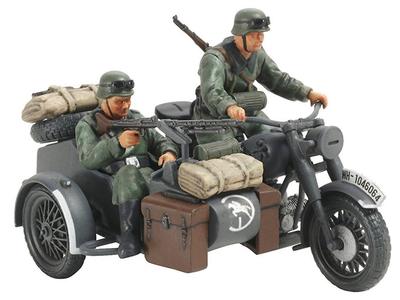 Tamiya 1/48 Серия военных миниатюр №. 78 Немецкий армейский мотоцикл с коляской Пластиковая модель 32578