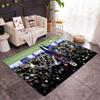 Yellow Stripes Soccer Player Area Rug Suitable for Bedrooms Study room Balcony Foyer Antislip Carpet Anime Office Decor Best for Christmas