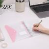 Student Exam Filing Organizer 11 Hole Expandable Binder Folders for 2/3/4 Ring Document Pouch, Plastic Envelopes Soft Color File Organizers