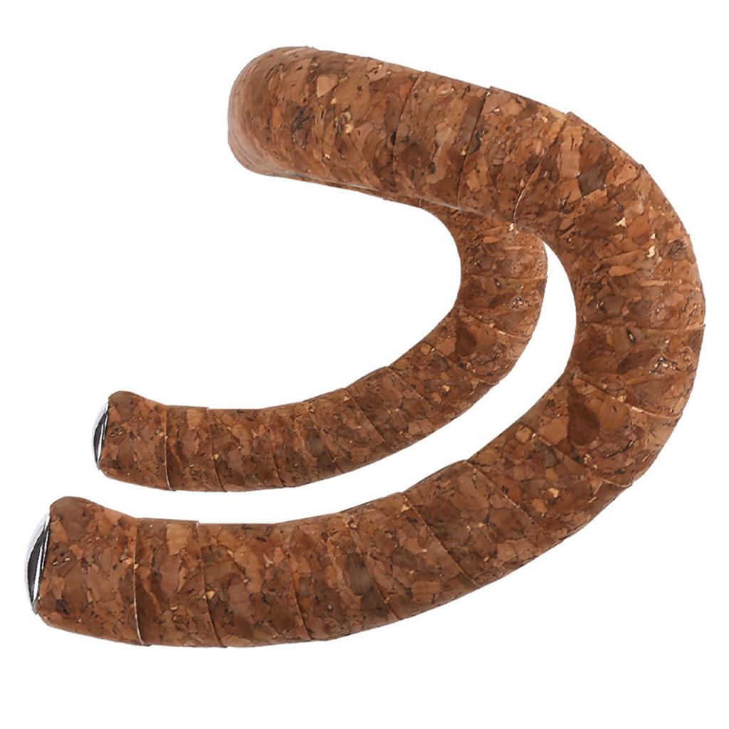 1 Roll Cork Bicycle Handlebar Tape Brown EVA Vintage Shock Absorbent Road Bicycle Handle Bar Wrap Tape for Cycling Deep