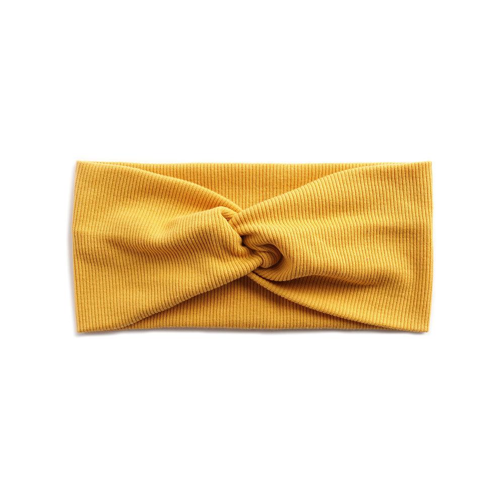 Solid Color Knitted Fine Thread Cross Yoga Sports Headband Simple Women'S Headband Headgear Headscarf
