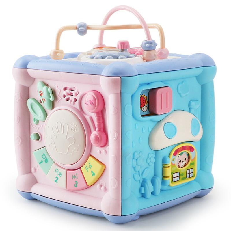 Baby Music Polyhedron Geometric Building Blocks Toy Multi-functional Early Education Toy For 0-3