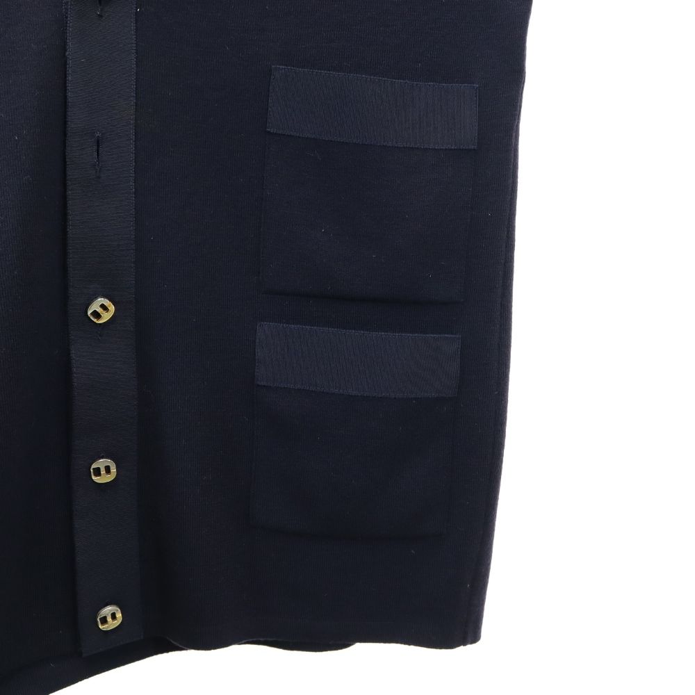 Salvatore Ferragamo Made In Italy Wool Knit Cardigan M Navy Men's Used