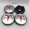 AAAIK1 20pcs 56mm 60mm 68mm For Tesla Model 3 Model Y Model S X Car emblem Wheel hub Center Cap Badge covers Decals Styling accessories