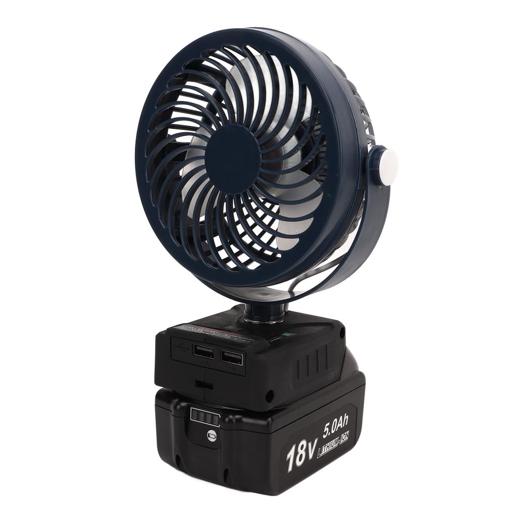 5in Cordless Fan Rechargeable Desk Fan Battery Powered Small Electric Fan with 2 USB Charging Ports