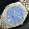 ОРИГИНАЛЬНЫЕ ВИНТАЖНЫЕ АВТОМАТИЧЕСКИЕ ЧАСЫ CITIZEN 8200 ЯПОНИЯ МУЖСКИЕ С СИННИМ ЦИФЕРБЛАТОМ a709323-1