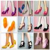 Colorful Foot Length 2.2cm Female Doll Shoes Socks Accessories Long Knees Boots Hero Dolls Boot