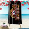 Portuguese Heritage Emblem beach towel Outdoor camping soft swim Outdoor pool towel Absorbent bath towel printing Comfort Travel and vacation towels