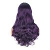 European and American wigs gradually change color purple long curly wigs Synthetic Wig medium points big wave wig headgear