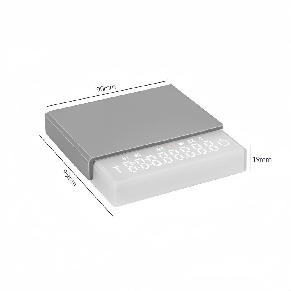 Mini Electronic Coffee Scale Smart Powder Water Ratio USB Silicone Pad High Quality Precision Professional Kitchen Coffee Tools