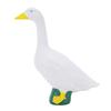 White Goose Statue 18cm Resin Goose Figurine Ornament for Outdoor Garden Porch Desktop Decoration