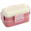 Bento Box, 2-Tier, 600ml, for Women, Made In Japan, with a Soft Dome-Shaped Lid, Dishwasher and Microwave Safe, Sanrio Kogyumin Flower Wreath D