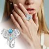 Кольцо унисекс Слон Богемное Ретро Искусственная Бирюза Гладкий Сплав Кольцо На Палец Вечеринка Клуб Костяшка