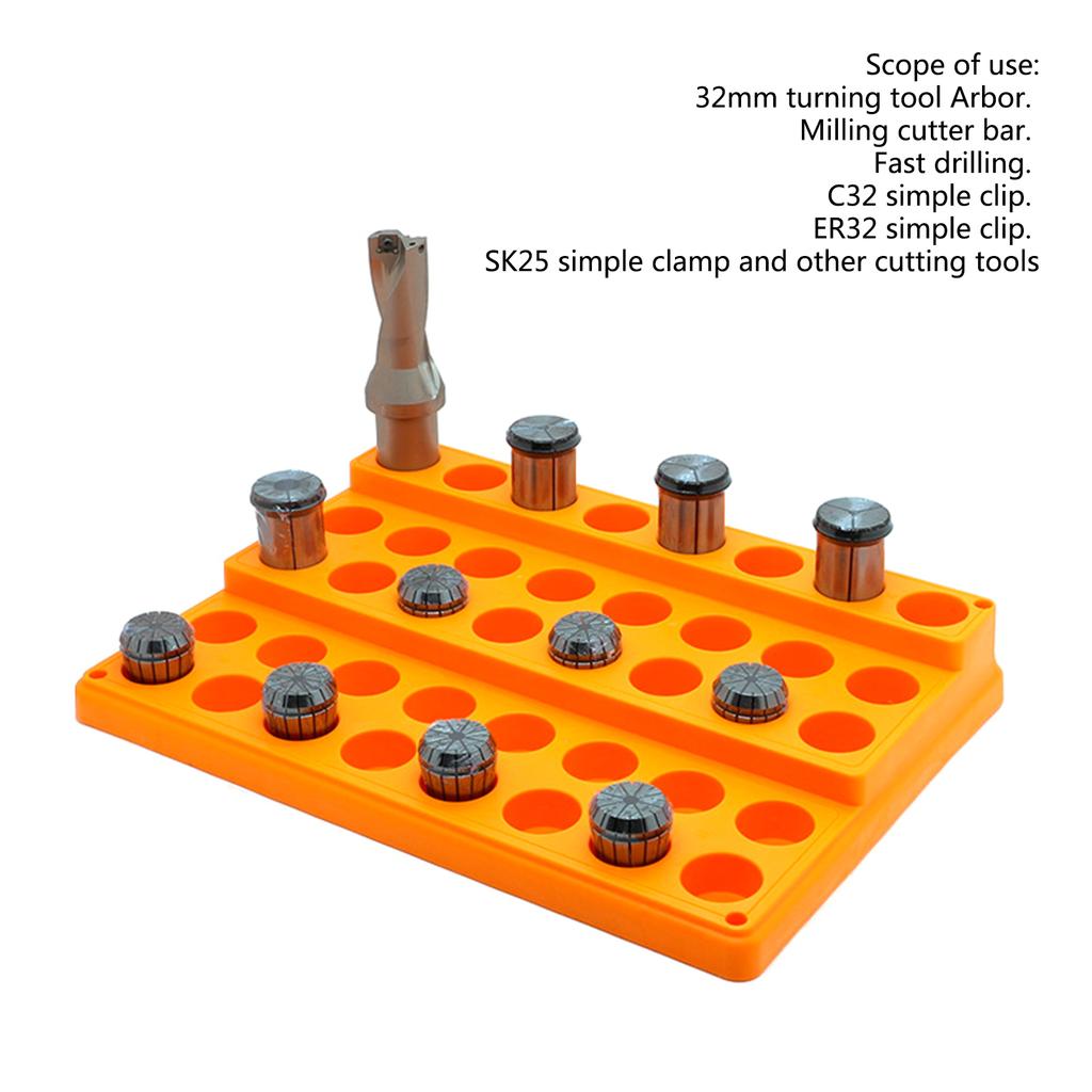 Части инструмента Фрезерный ящик для сбора фрез Ящик для хранения пружинных цанг с несколькими отсеками ER25 ER32 16N32 Эффективный