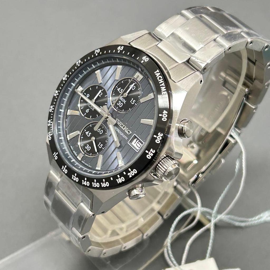 SEIKO SELECTION SBTR041 Серия S Хронограф, Мужские Аналоговые Кварцевые Часы, Вертикальный 3-Глазковый Дисплей, Водонепроницаемость 10 Бар, Тахиметр, Сделано в Японии Оригинал