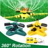 Upgrade Automatic Lawn Sprinkler 360 Degree Rotating Lawn Irrigation System 2 Mode Water Sprinkler 4 Nozzle Yard Garden Supplies