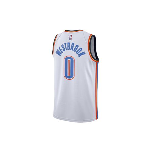Nike X NBA Рассел Уэстбрук Ассоциация Безрукавка Баскетбольная Майка Белая 864437-100