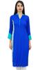 Women's Straight Rayon Kurti Blue Ladies Kurta Ethnic Casual Clothing-