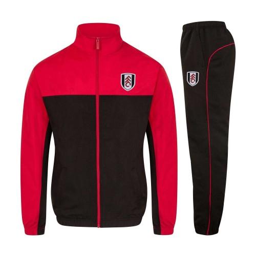 Fulham FC Mens Crest Two Tone Tracksuit