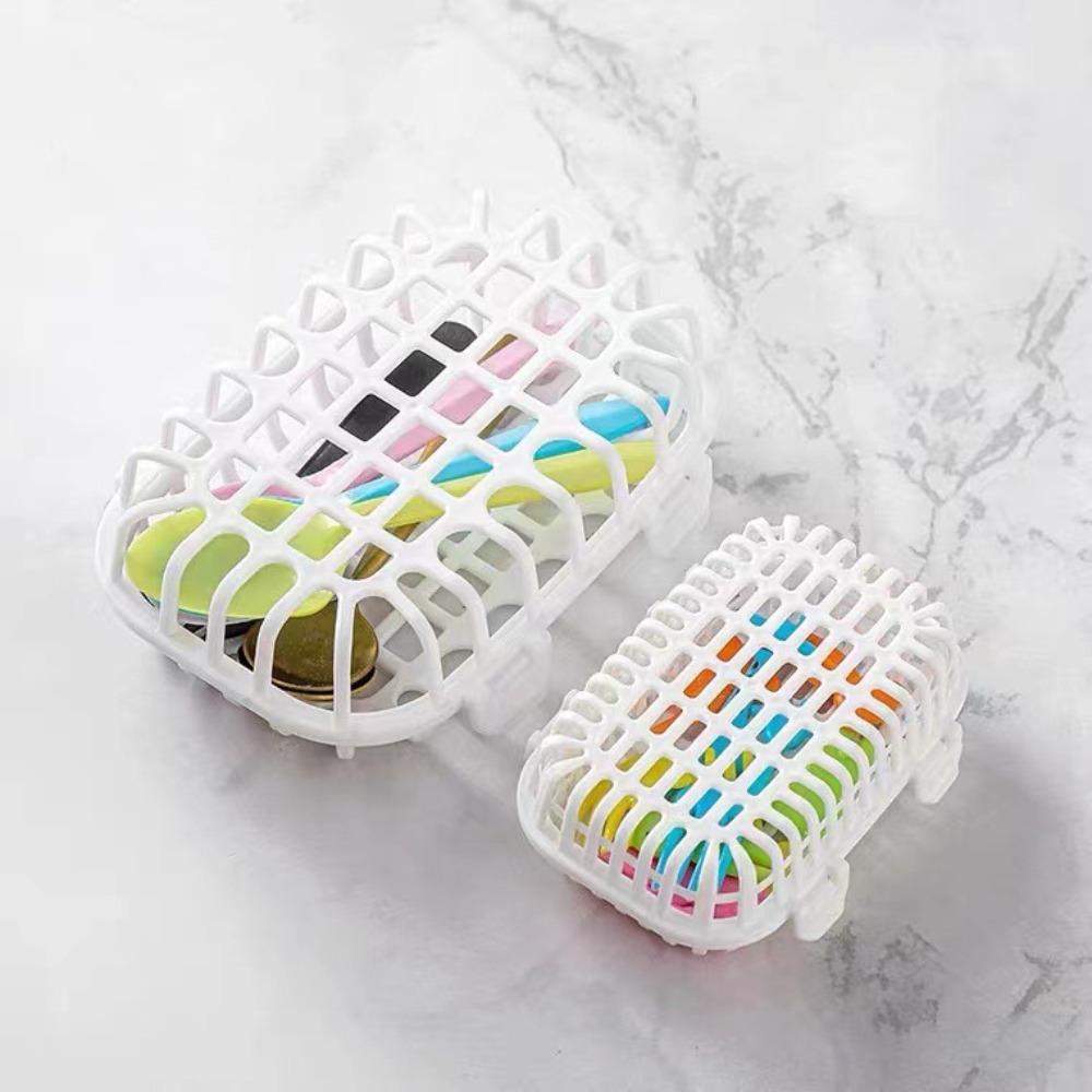 2pcs White Dishwasher Small Items Basket Plastic Cutlery Cleaning Basket Chopstick