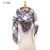 Autumn and Winter New Thickened Warm Circled Yarn Prickly Wool Plaid Square Scarf Scarf Female