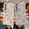 Кожаная текстура роскошный цветочный узор тонкий мягкий чехол для Samsung S25 Ultra S24 FE S23 S22 A16 A15 A56 A55 A36 A35 A34 противоударный матовый чехол для телефона TPU