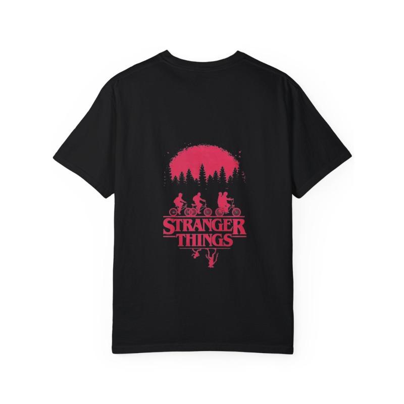 Футболка Stranger Things Белая с принтом леса и текста, для повседневной носки, для мужчин и женщин